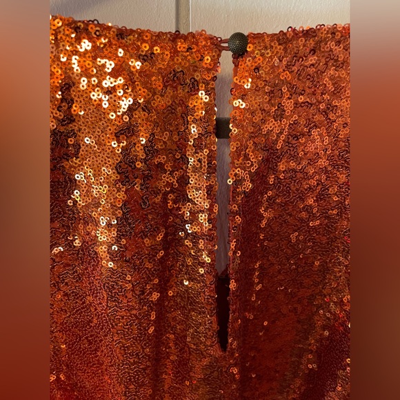 ANTHROPOLOGIE sequins orange  Dress - Picture 8 of 10